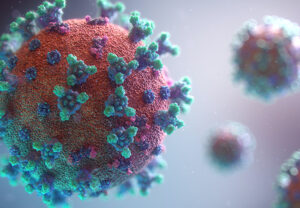 Illustration of COVID-19 virus