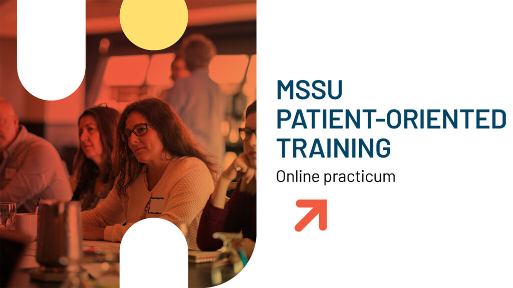 Text reads MSSU Patient Oriented Research Training Online Practicum