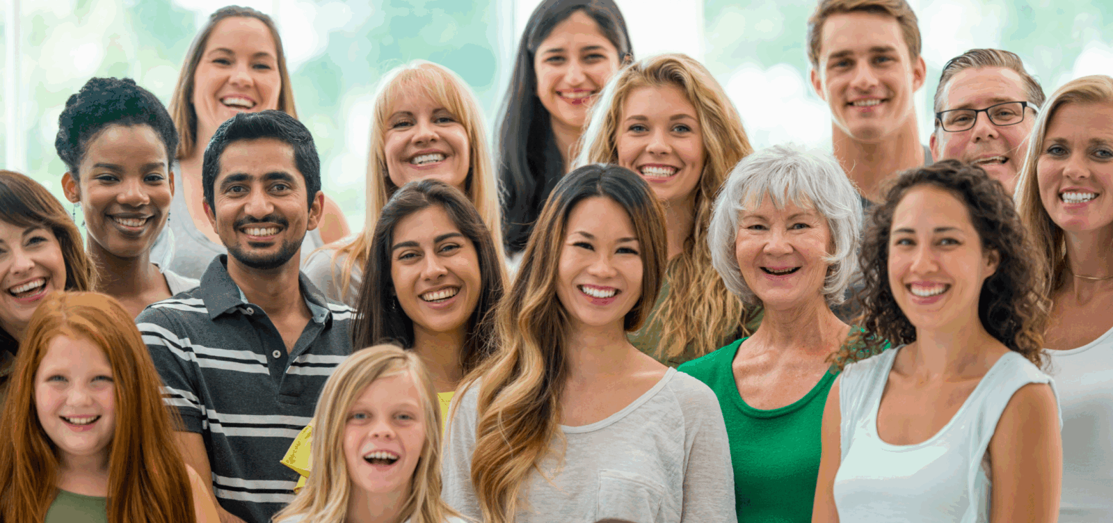 A group of diverse people to represent the people with lived experience.